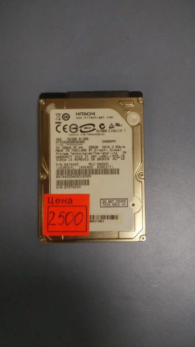 Лот: 5039537. Фото: 1. Жесткий диск Hitachi 500Gb. Жёсткие диски (HDD)