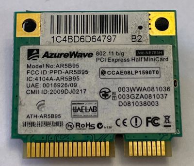 Лот: 20207247. Фото: 1. Модуль Wi-Fi ATH-AR5B95 Mini PCI-E. Платы расширения, контроллеры, доп. порты