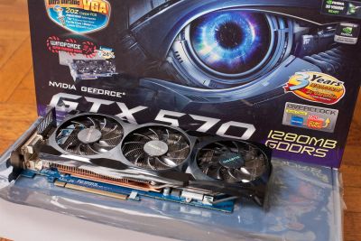 Лот: 3539960. Фото: 1. Gigabyte GeForce GTX 570 780Mhz... Видеокарты