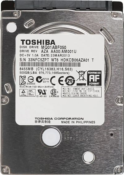 Лот: 7166336. Фото: 1. 500Гб. Жесткий диск для ноутбука... Жёсткие диски (HDD)
