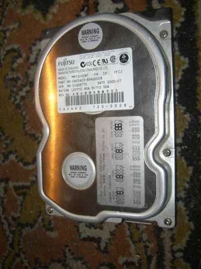 Лот: 3156390. Фото: 1. Жесткий диск Fujitsu 10GB IDE... Жёсткие диски (HDD)