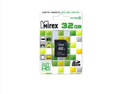 Лот: 9988288. Фото: 1. 32GB Карта памяти SDHC MIREX class... Карты памяти