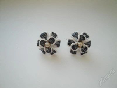 Лот: 640854. Фото: 1. Изделие из полимерной глины серьги... Серьги, каффы