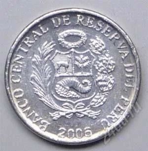 Лот: 1577771. Фото: 1. Перу. 1 сантим 2006г. Тип 2. Америка