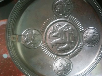 Лот: 10940537. Фото: 1. Медные тарелки на стену. Предметы интерьера и быта