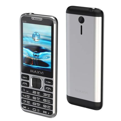 Лот: 25580886. Фото: 1. Сотовый Maxvi X10i Metallic silver... Кнопочные мобильные телефоны