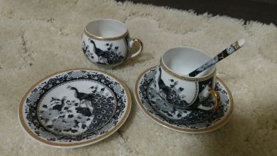 Лот: 15461304. Фото: 1. чашки кофейные пара Япония. Сервизы, наборы посуды