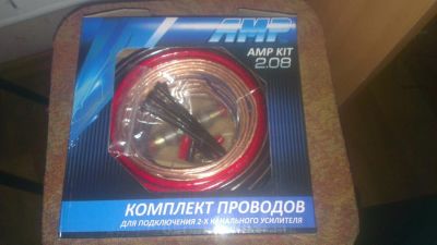 Лот: 3385877. Фото: 1. Комплект проводов AMP kit 2.08... Аксессуары для автозвука