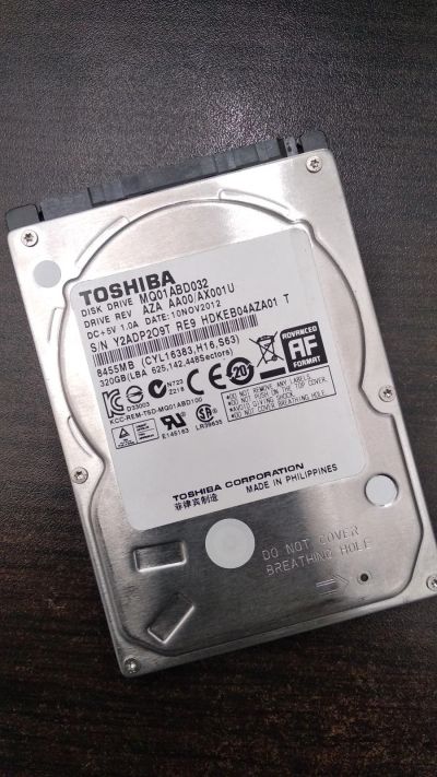 Лот: 12622400. Фото: 1. Toshiba MQ01ABD032 320 Gb Для... Жёсткие диски (HDD)