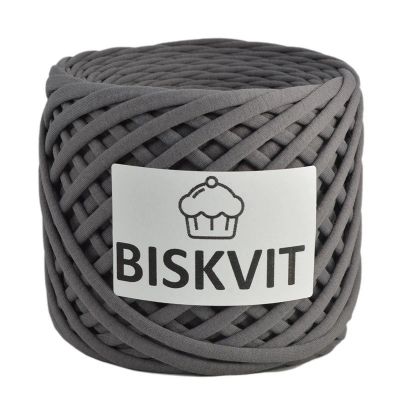 Лот: 12677145. Фото: 1. Трикотажная пряжа Biskvit Графит. Ткани, нитки, пряжа