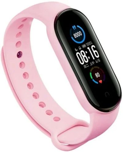 Лот: 16775728. Фото: 1. Ремешок Xiaomi Mi Band 5 (Нежно-Розовый... Смарт-часы, фитнес-браслеты, аксессуары