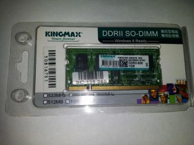 Лот: 10316714. Фото: 1. Kingmax DDR2 800 SO-DIMM 1Gb. Оперативная память