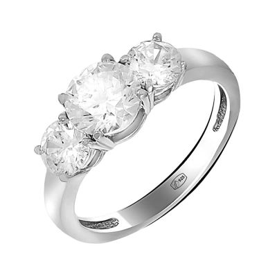 Лот: 23806348. Фото: 1. Кольцо TALANT из серебра с фианитами. Кольца, перстни
