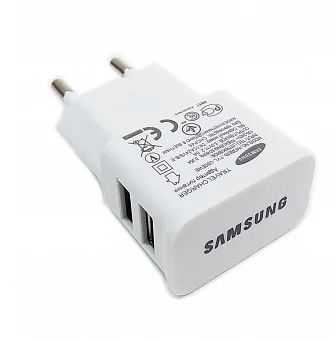 Лот: 10382714. Фото: 1. Адаптер 2 usb (5.1V-2.0A) samsung. Дата-кабели, переходники