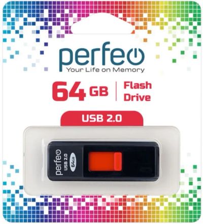 Лот: 25672957. Фото: 1. Флеш-накопитель USB2.0 64Gb Perfeo... USB-флеш карты