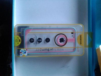 Лот: 3588790. Фото: 1. бампер iphone 5C розово-голубой. Чехлы, бамперы