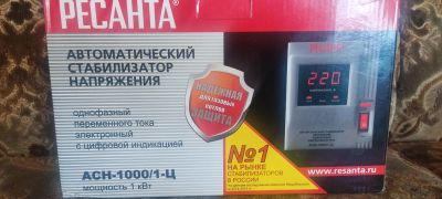 Лот: 23271522. Фото: 1. Стабилизатор Ресанта АСН - 1 000... Стабилизаторы напряжения, ЛАТР
