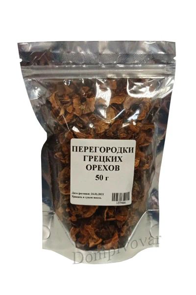 Лот: 19643453. Фото: 1. Перегородки грецких орехов, 50... Ингредиенты для приготовления напитков