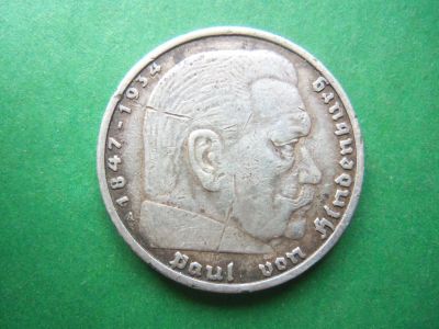 Лот: 18662755. Фото: 1. Германия.Третий Рейх 5 марок 1936... Германия и Австрия