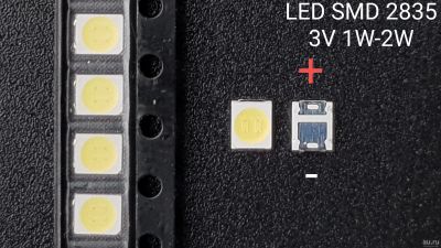 Лот: 17116941. Фото: 1. Светодиод LED SMD 2835 3v 3 в... Запчасти для телевизоров, видеотехники, аудиотехники