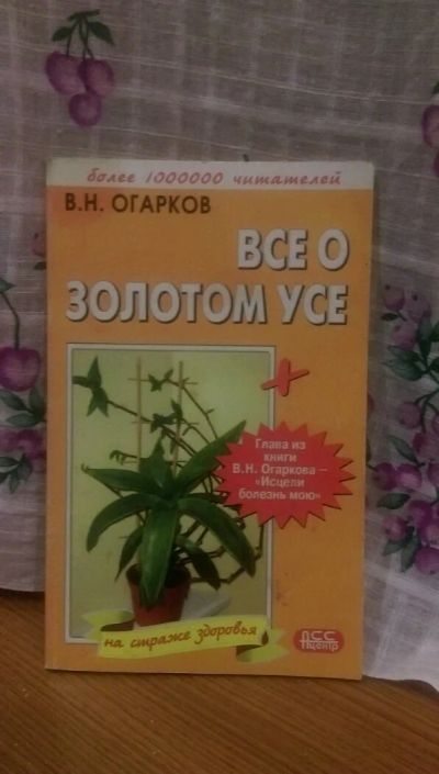 Лот: 10025884. Фото: 1. Всё о золотом усе. В.Н. Огарков. Популярная и народная медицина