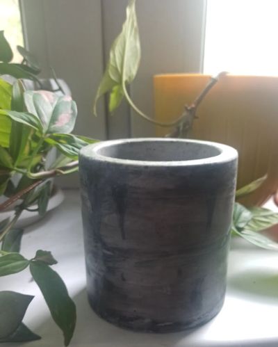Лот: 19490295. Фото: 1. Горшочек для суккулентов из гипса. Кашпо, горшки, вазоны для цветов