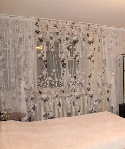 Лот: 3438153. Фото: 1. Тюль очень красивая, сетка в подарок... Шторы, тюль