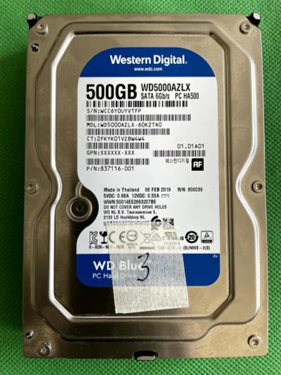 Лот: 19979146. Фото: 1. ⚠️👍Жесткий Диск WD5000AZLX-60K2TA0... Жёсткие диски (HDD)