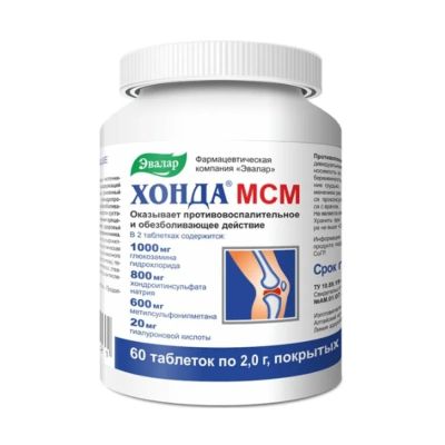 Лот: 23712663. Фото: 1. Хонда МСМ таб. п о 2г №60 БАД. Лекарства
