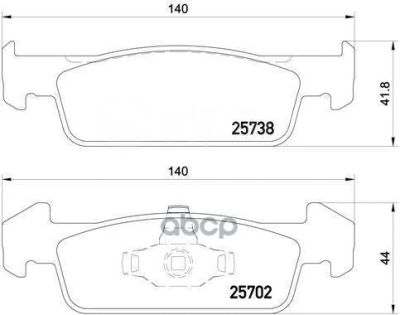 Лот: 18882360. Фото: 1. Brembo P68060 Комплект колодок... Тормозная система