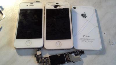 Лот: 9581840. Фото: 1. 4s iphone 2 модуля со сколом на... Дисплеи, дисплейные модули, тачскрины