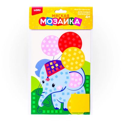 Лот: 16276772. Фото: 1. Мягкая мозаика. Малый набор "Слоник... Конструкторы