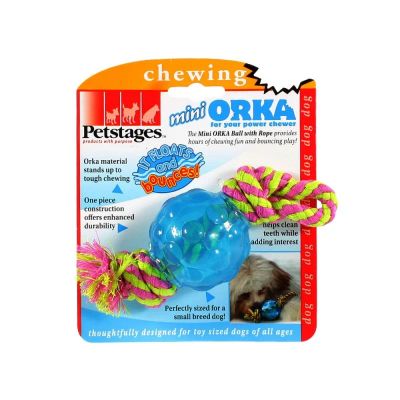 Лот: 10405592. Фото: 1. Игрушка petstages мячик с канатом-орка... Игрушки для животных