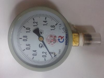 Лот: 12392609. Фото: 1. Манометр РОСМА ТМ-5, диапазон... Водосчётчики, манометры