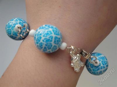 Лот: 670203. Фото: 1. Изделия з полимерной глины,браслет... Браслеты