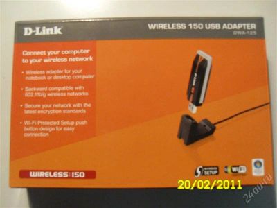 Лот: 783290. Фото: 1. wireless 150 usb adapter DWA-125. WiFi, Bluetooth адаптеры