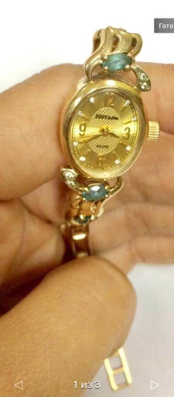 Лот: 9979050. Фото: 1. Женские золотые часы. Драгоценные наручные часы