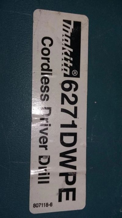 Лот: 11267172. Фото: 1. Кейс для шуруповерта Makita 6271DWPE. Кейсы, сумки для инструмента