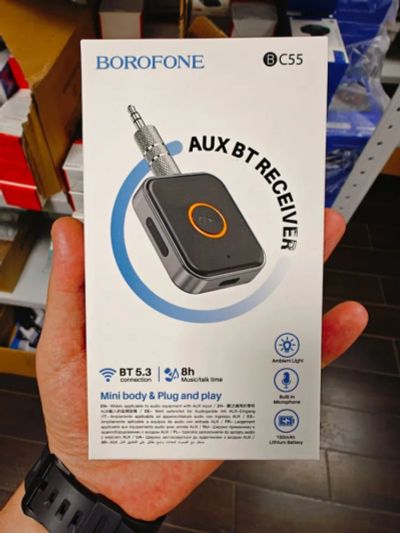 Лот: 23049673. Фото: 1. Bluetooth Aux адаптер BOROFONE... Дата-кабели, переходники