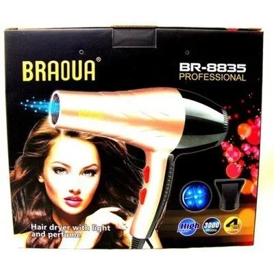 Лот: 12248531. Фото: 1. Фен для волос Braoua BR-8835 3000w. Наращивание ресниц, волос
