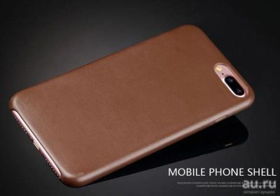 Лот: 10879087. Фото: 1. Кожаный чехол на iPhone 8 Plus... Чехлы, бамперы