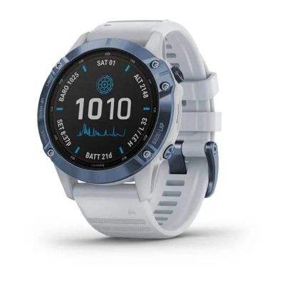 Лот: 16659554. Фото: 1. Garmin Fenix 6 Pro Solar синий... Смарт-часы, фитнес-браслеты, аксессуары