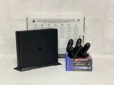 Лот: 19398939. Фото: 1. PlayStation 4 Slim 1Tb + 2 геймпада. Игровые приставки, консоли
