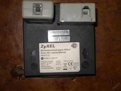 Лот: 5820345. Фото: 1. Adsl2+ модем zyxel P-600. Проводные модемы
