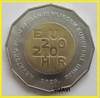 Лот: 15429276. Фото: 1. Хорватия 25 кун 2020. Председательство... Европа