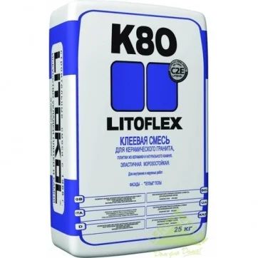Лот: 4678886. Фото: 1. Смесь клеевая Litoflex K80, 25... Клеи, герметики, пена монтажная, клейкие ленты