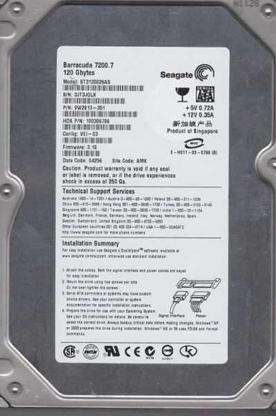 Лот: 17110124. Фото: 1. Продам жесткий диск HDD Seagate... Жёсткие диски (HDD)
