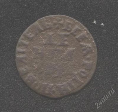 Лот: 1399826. Фото: 1. денга *Пётр 1 * 1704 год. Россия до 1917 года