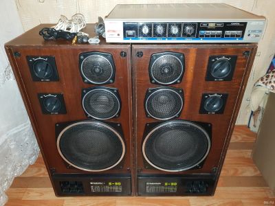 Лот: 13234233. Фото: 1. Radiotehnika S-90 + Вега 10У-120С... Активные акустические системы