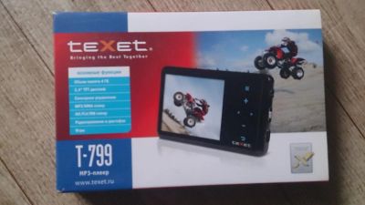 Лот: 4323295. Фото: 1. Плеер Texet t-799 4GB. Другое (музыкальные инструменты и оборудование)